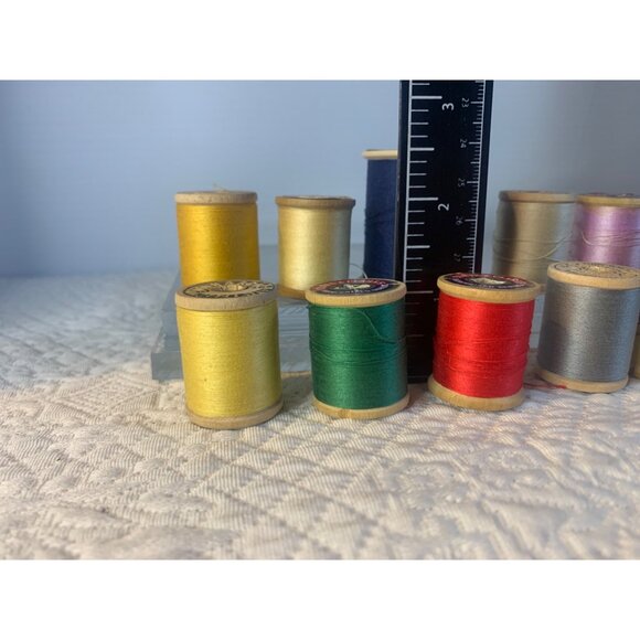 Vintage Sewing Thread wood spools set of 11 #19 - Picture 8 of 10